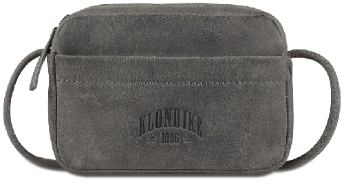Сумка женская KLONDIKE YUKON «Maya», натуральная кожа в сером цвете, 17 х 12 х 4 см