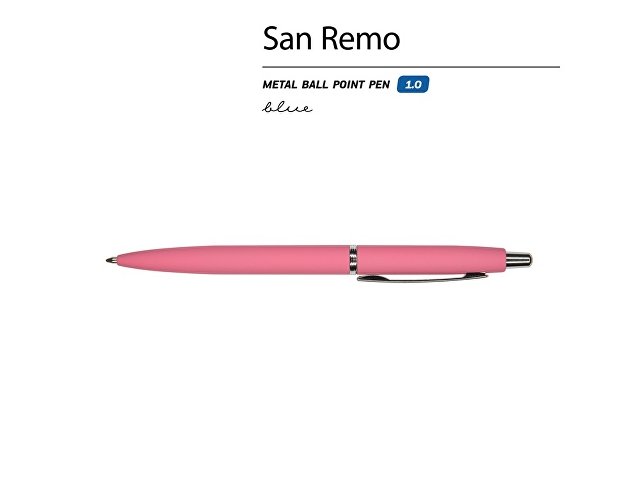 Ручка металлическая шариковая San Remo, софт тач