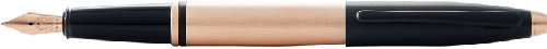 Перьевая ручка Cross Calais Brushed Rose Gold Plate and Black Lacquer, перо M
