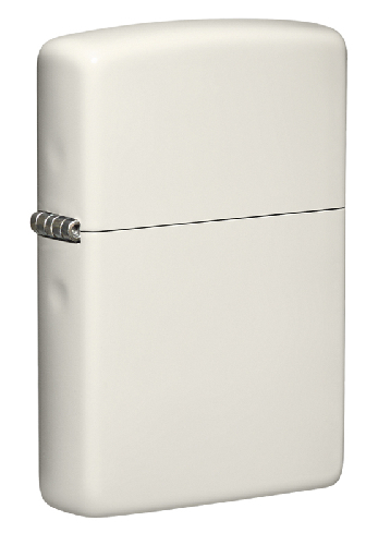 Зажигалка ZIPPO Classic с покрытием Glow In The Dark, латунь/сталь, белая, матовая, 38x13x57 мм