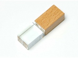 USB 2.0- флешка на 64 Гб прямоугольной формы, под гравировку 3D логотипа