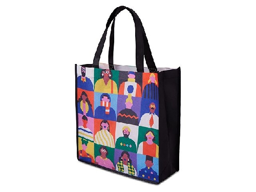 Сумка для шопинга с донной складкой и ручкой из нетканого PET материала