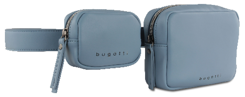 Сумка на пояс BUGATTI Almata, с кошельком, голубая, полиуретан, 29x5x13 см
