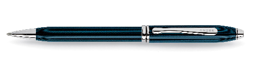 Шариковая ручка Cross Townsend, тонкий корпус. Цвет - синий.