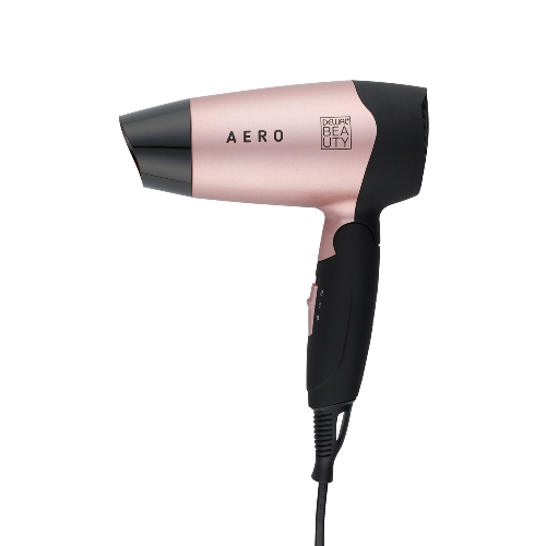 Фен DEWAL BEAUTY Aero Rose, дорожный, чёрно-розовый, 1400 Вт, 1 насадка