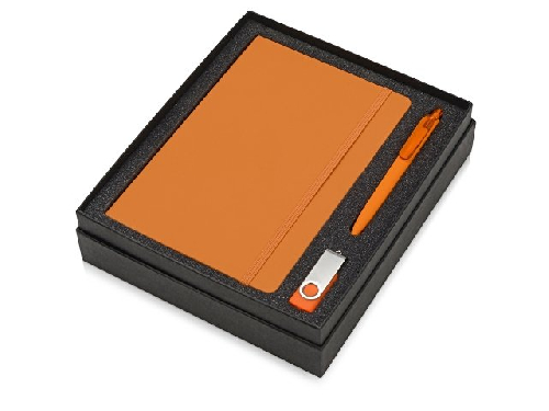 Подарочный набор Vision Pro Plus soft-touch с флешкой, ручкой и блокнотом А5