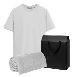 Набор с одеждой KRIS (футболка, плед), серый