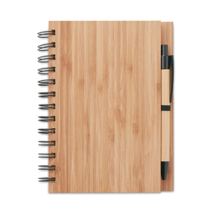 Бамбуковый блокнот с ручкой BAMBLOC