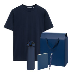 Набор с одеждой KRIS (футболка, термокружка, блокнот, ручка), черный