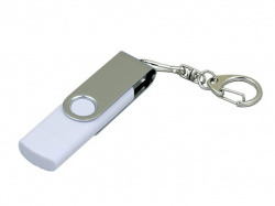 USB-флешка на 32 Гб с поворотным механизмом и дополнительным разъемом Micro USB