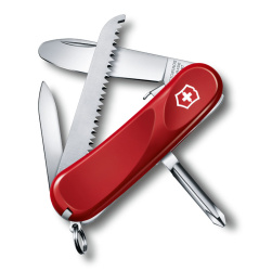 Нож перочинный VICTORINOX Junior 09, 85 мм, 8 функций, с фиксатором лезвия, красный