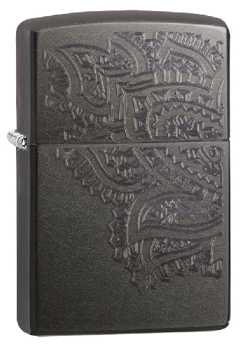 Зажигалка ZIPPO Classic с покрытием Gray, латунь/сталь, серая, матовая, 38x13x57 мм