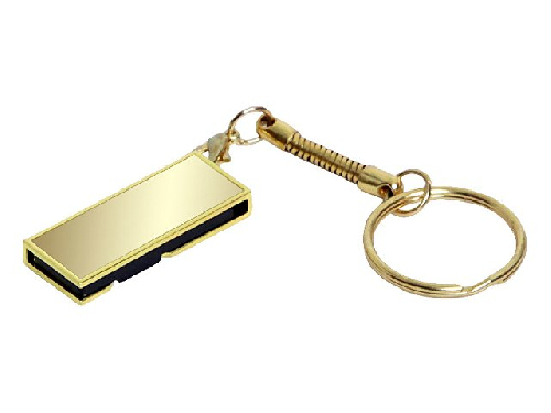USB 2.0- флешка  с поворотным механизмом и зеркальным покрытием