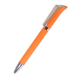 Ручка шариковая пластиковая "Торо", нажимной механизм, клип, кольцо, кнопка и наконечник хромированные