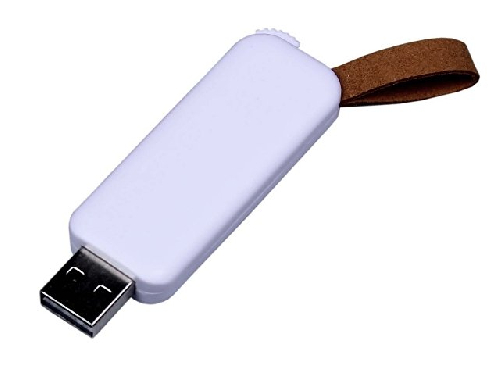USB 3.0- флешка промо на 128 Гб прямоугольной формы, выдвижной механизм