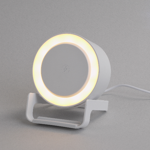 Bluetooth колонка-подставка "Smart Sound" с беспроводным (10W) зарядным устройством и подсветкой