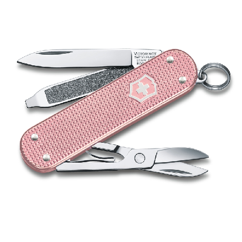 Нож-брелок VICTORINOX Classic SD Alox Colors "Cotton Candy", 58 мм, 5 функций, светло-розовый