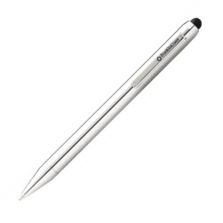 Шариковая ручка FranklinCovey Newbury со стилусом. Цвет - хромовый.