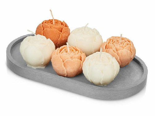 Набор свечей на подставке Пионы