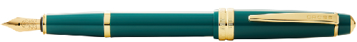 Перьевая ручка Cross Bailey Light Polished Green Resin and Gold Tone, перо F