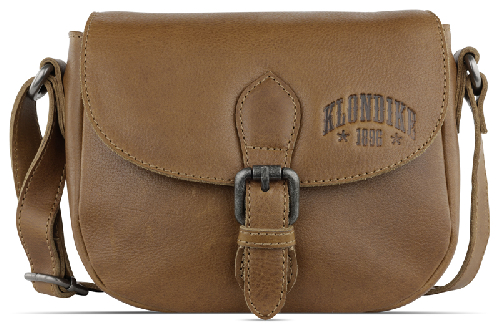 Сумка женская KLONDIKE GOLD «Kate», натуральная кожа в коньячном цвете, 21 х 16,5 х 6,5 см