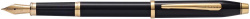 Перьевая ручка Cross Century II Black lacquer, черный лак с позолотой 23К, перо M