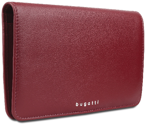 Кошелёк женский BUGATTI Lady Top, красный, натуральная воловья кожа, 19,5х2х11,2 см