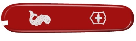 Передняя накладка для ножей VICTORINOX Fisherman и Angler 91 мм, пластиковая, красная
