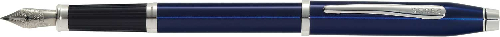 Перьевая ручка Cross Century II Blue lacquer, синий лак с отделкой родием, перо М