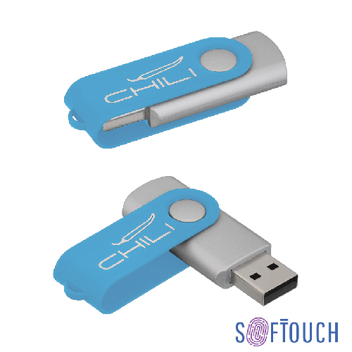 Флеш-карта "Vostok", объем памяти 16Gb, оранжевый, покрытие soft touch