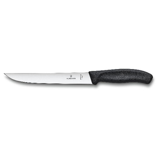 Нож разделочный VICTORINOX SwissClassic с узким прямым лезвием 18 см, чёрный