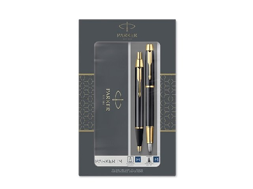 Набор Parker IM Core Black GT: ручка шариковая, ручка перьевая