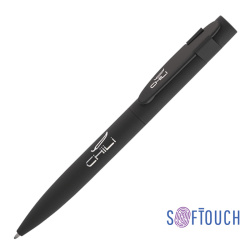 Ручка шариковая "Lip", черный/оранжевый, покрытие soft touch