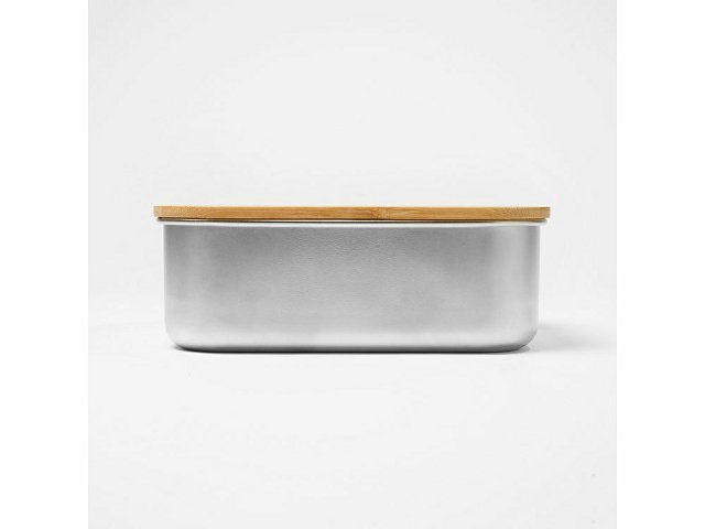 Ланч-бокс KORLAN из нержавеющей стали с бамбуковой крышкой