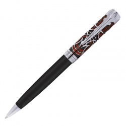 Ручка шариковая Pierre Cardin L'ESPRIT, цвет - матовый черный/красный. Упаковка L.