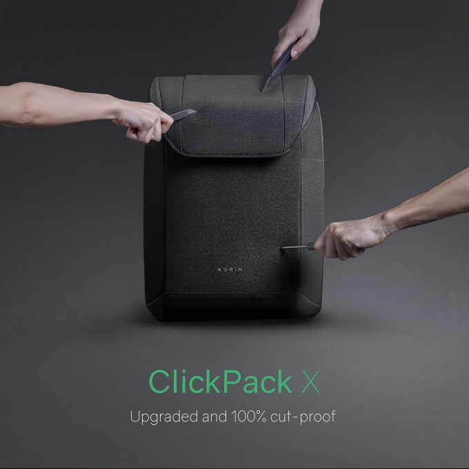 Рюкзак ClickPack X 45х32х15,5 см, с клапаном, черный
