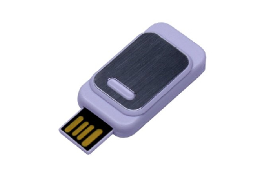 USB 2.0- флешка промо на 32 Гб прямоугольной формы, выдвижной механизм