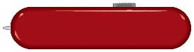 Задняя накладка для ножей VICTORINOX 58 мм, с отверстием под шариковую ручку, пластиковая, красная