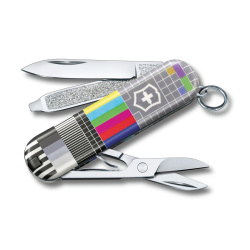 Нож-брелок VICTORINOX Classic "Retro TV", 58 мм, 7 функций