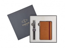 Набор Parker Urban Premium Ebony Metal: ручка перьевая, блокнот