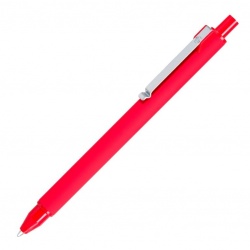 SILK, ручка шариковая, красный, алюминий, покрытие soft touch