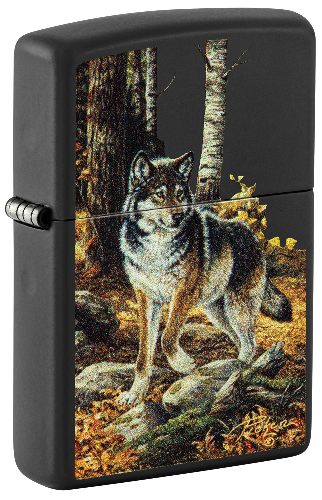 Зажигалка ZIPPO Linda Picken с покрытием Black Matte, латунь/сталь, черная, матовая, 38x13x57 мм