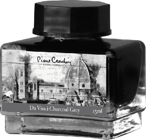 Флакон чернил Pierre Cardin 15мл, серия CITY FANTASY цвет Da Vinci Charcoal Grey (Серый да Винчи)