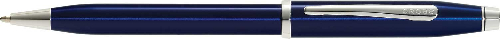 Шариковая ручка Cross Century II Blue lacquer, синий лак с отделкой родием