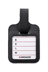 Бирка для багажа WENGER, черная, полиуретан, 9 x 14 x 1 см