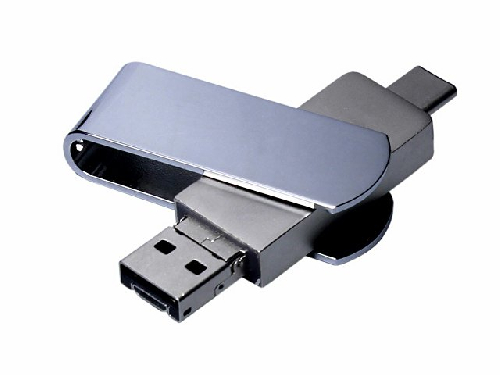 USB 2.0-флешка на 32 Гб 3-в-1 с разъемами Micro USB и USB-C