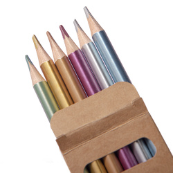 Набор цветных карандашей METALLIC, 6 цветов