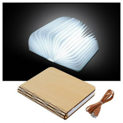 Книга-лампа "Book lamp", деревянная обложка