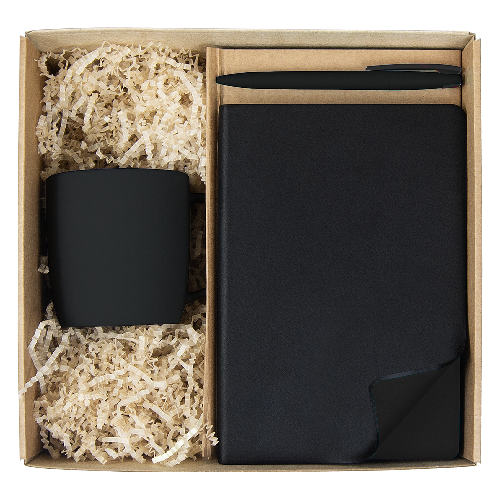 Набор подарочный Solution Prestige Trio ( ежедневник Flexy Latte Soft Touch Black Edition Color 615038