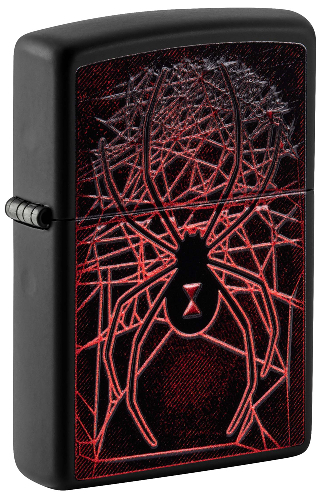 Зажигалка ZIPPO Spider Design с покрытием Black Matte, латунь/сталь, чёрная, матовая, 38x13x57 мм